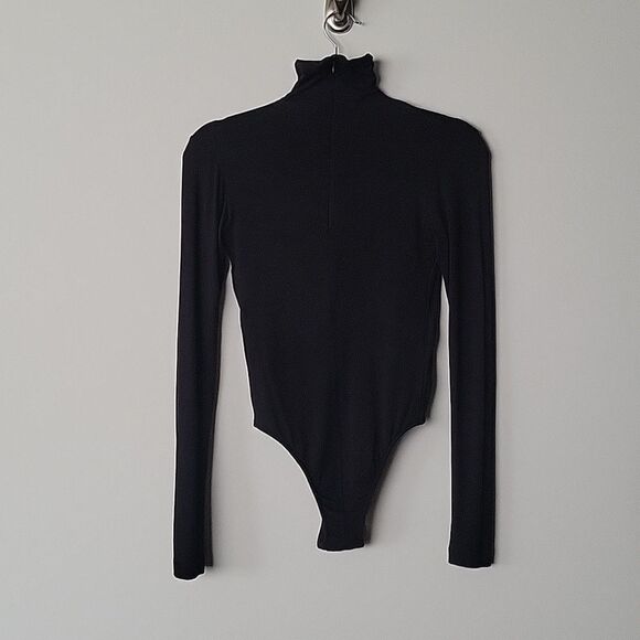 NWT Kelly Bergin Black Turtleneck Top Bodysuit Long Sleeve One Piece Shapewear - Picture 11 of 15